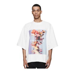 Purple Brand Crew Neck T-Shirt Blade Mens White